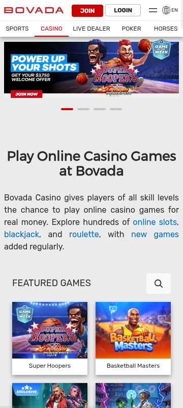 Bovada Casino Mobile