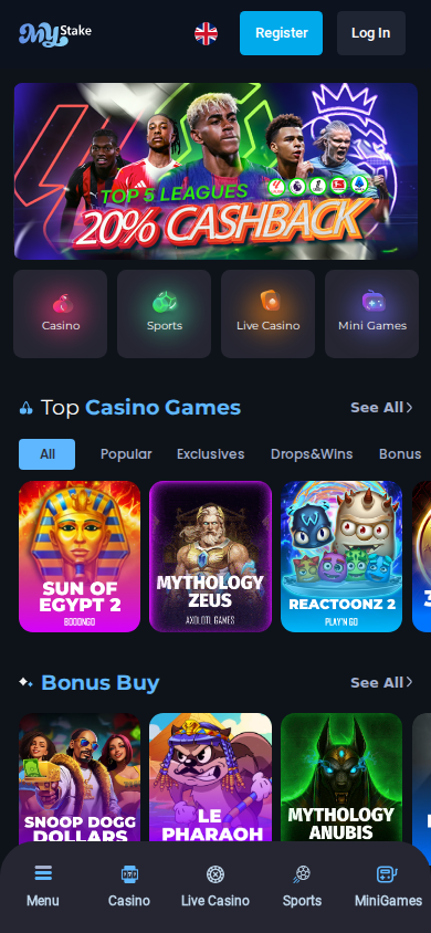 MyStake Casino Mobile